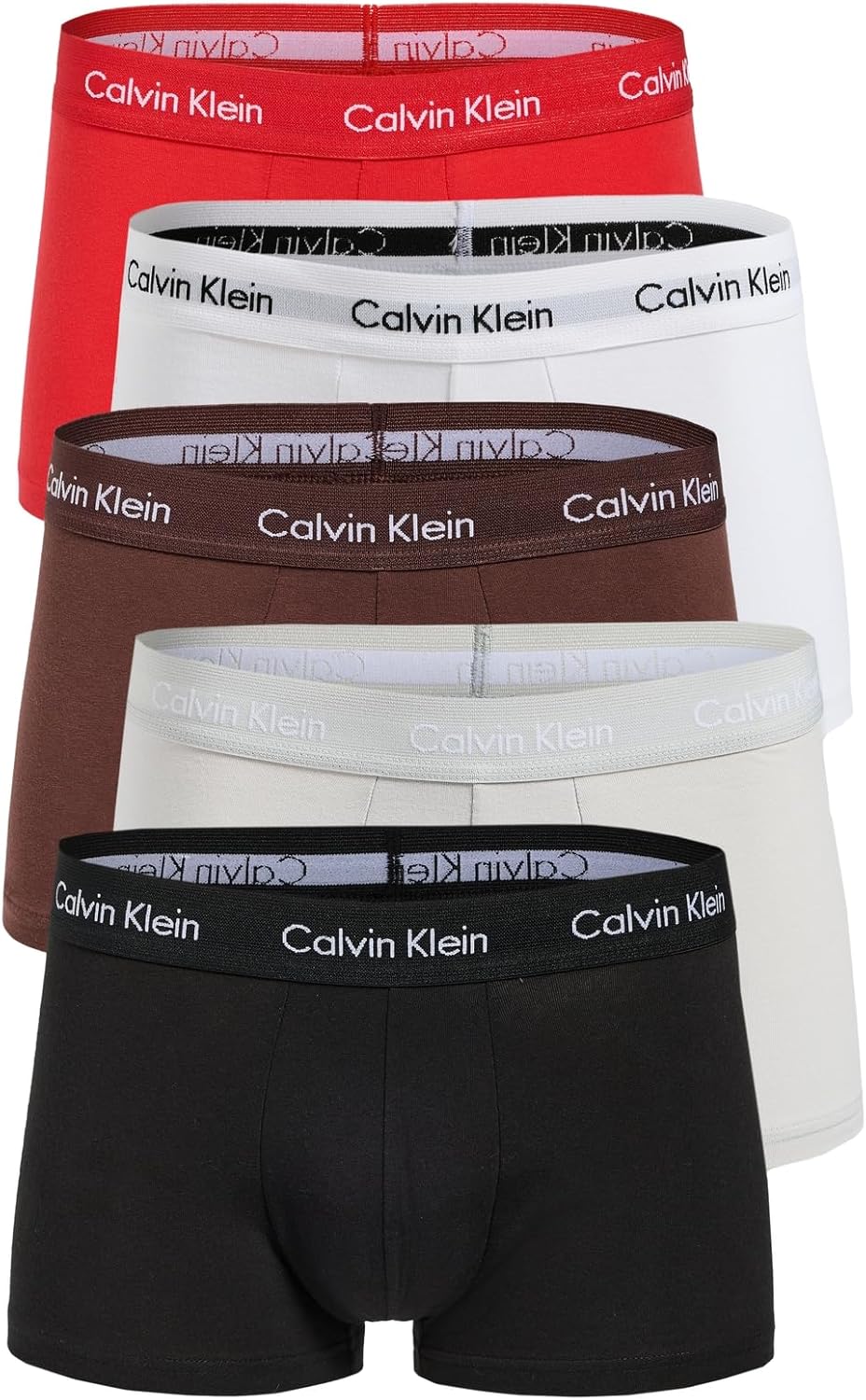 Комплект из 5 мужских трусов-боксеров Calvin Klein из хлопка и стретча с низкой посадкой, Rouge/Mahogany/White/Lunar/Blk
Комплект из 5 мужских трусов-боксеров Calvin Klein из хлопка и стретча с низкой посадкой, Rouge/Mahogany/White/Lunar/Blk
