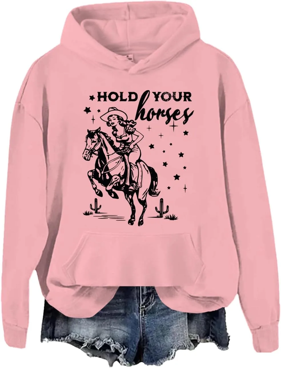 Толстовка Hold Your Horses в стиле ретро вестерн JWVEL
Толстовка Hold Your Horses в стиле ретро вестерн JWVEL