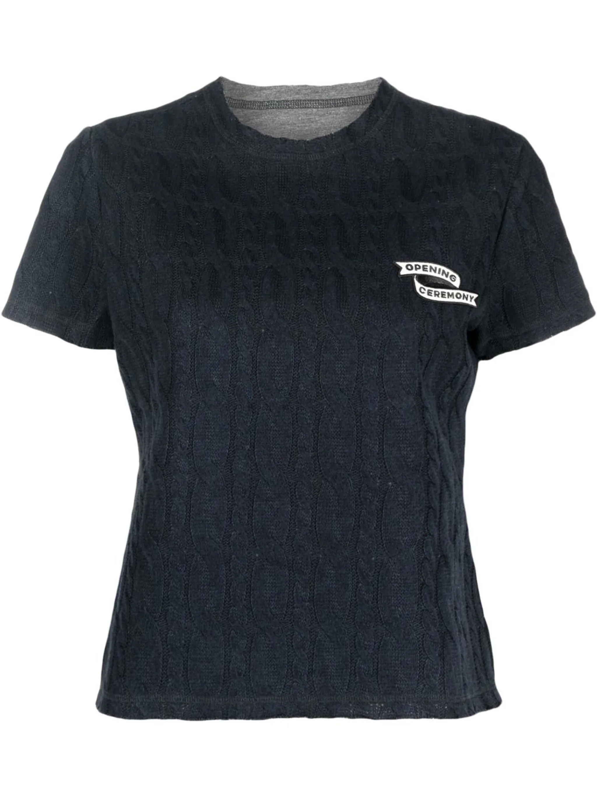 Футболка фактурной вязки с вышитым логотипом Opening Ceremony, синий
Футболка фактурной вязки с вышитым логотипом Opening Ceremony, синий