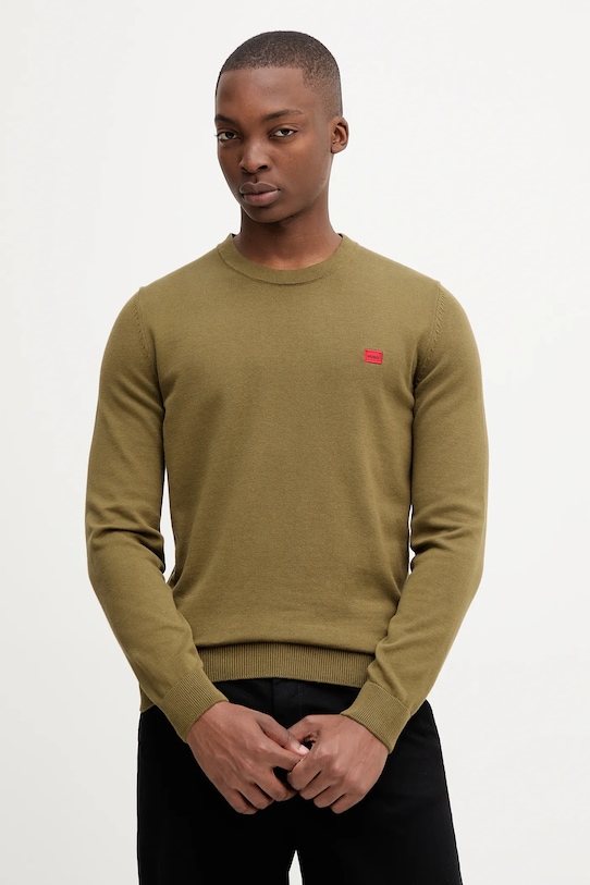 Хлопковый свитер Hugo, зеленый
Хлопковый свитер Hugo, зеленый