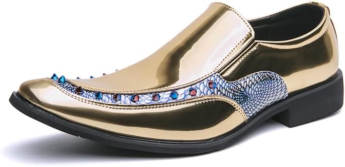 Мужские повседневные кожаные туфли с заостренным носком, змеиный принт, заклепки, челси, повседневные лоферы, мужские лоферы, подходят для повседневной носки, вечеринок, клубов, свиданий, официальной одежды и т.д. (Черные/Золотые) Vtiao
Мужские повседневные кожаные туфли с заостренным носком, змеиный принт, заклепки, челси, повседневные лоферы, мужские лоферы, подходят для повседневной носки, вечеринок, клубов, свиданий, официальной одежды и т.д. (Черные/Золотые) Vtiao