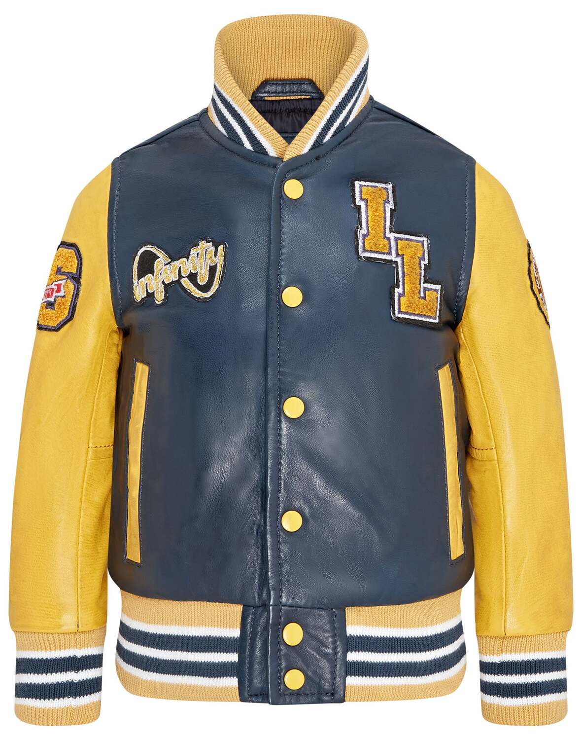 Детская кожаная куртка-бомбер Letterman для колледжа, 3-13 лет Infinity Junior, синий
Детская кожаная куртка-бомбер Letterman для колледжа, 3-13 лет Infinity Junior, синий