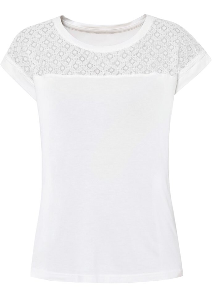 Рубашка с кружевом Bodyflirt, белый
Рубашка с кружевом Bodyflirt, белый