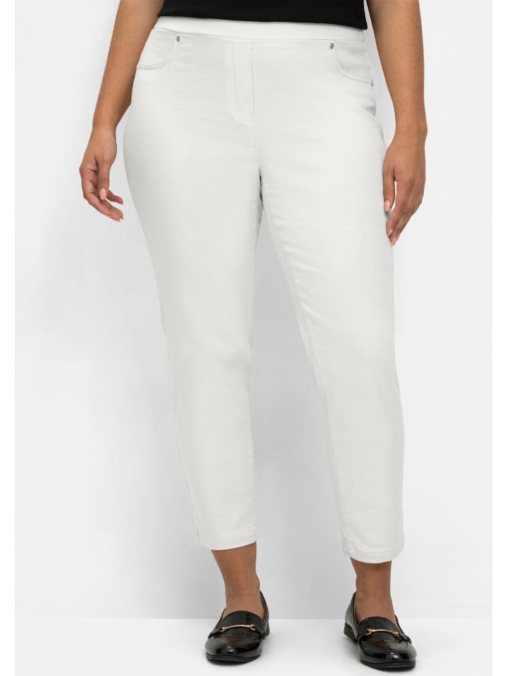 Тканевые шорты sheego, белый
Тканевые шорты sheego, белый