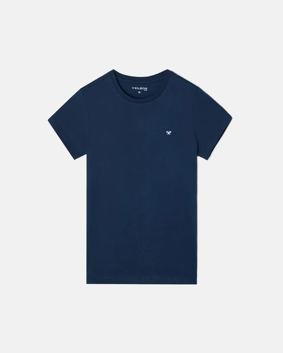 Детская футболка с коротким рукавом и мини-логотипом Silbon, темно-синий
Детская футболка с коротким рукавом и мини-логотипом Silbon, темно-синий