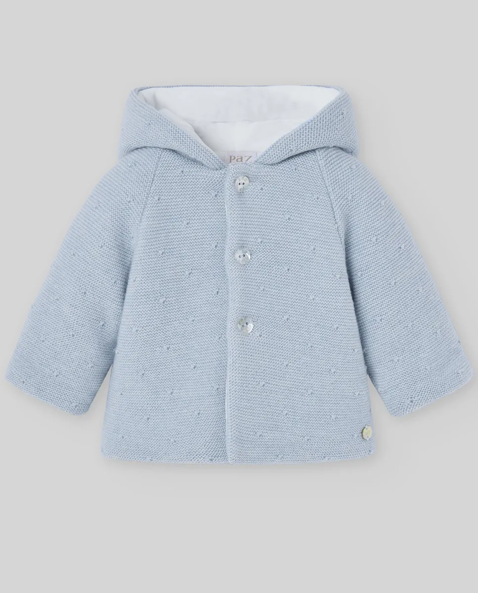 Вязаная детская курточка из коллекции «Ежики» PAZ Rodríguez, светло-голубой
Вязаная детская курточка из коллекции «Ежики» PAZ Rodríguez, светло-голубой