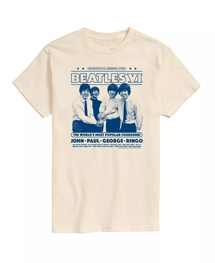 Мужская футболка The Beatles с коротким рукавом AIRWAVES, коричневый/бежевый 
Мужская футболка The Beatles с коротким рукавом AIRWAVES, коричневый/бежевый