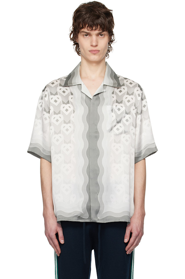 Шелковая рубашка с градиентным монограмменным сердцем Casablanca, белый
Шелковая рубашка с градиентным монограмменным сердцем Casablanca, белый