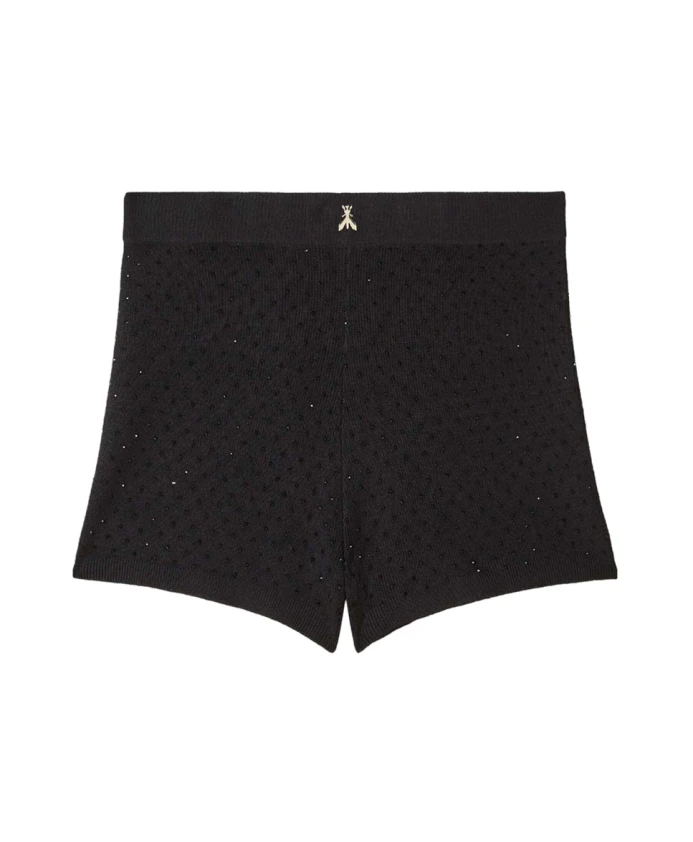 Черные вязаные шорты со стразами Patrizia Pepe, черный
Черные вязаные шорты со стразами Patrizia Pepe, черный