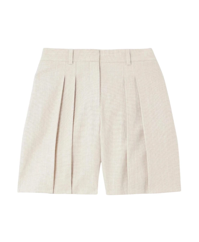 Плиссированные шорты из качественного льна Theory, бежевый
Плиссированные шорты из качественного льна Theory, бежевый