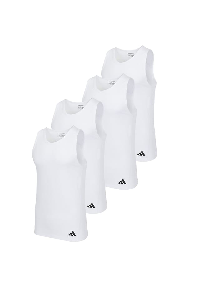 Майка/Топ 4 шт. активный гибкий хлопок эргономичный Adidas, белый 
Майка/Топ 4 шт. активный гибкий хлопок эргономичный Adidas, белый