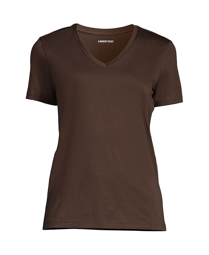 Женская непринужденная хлопковая футболка Supima с короткими рукавами и v-образным вырезом Lands' End, коричневый
Женская непринужденная хлопковая футболка Supima с короткими рукавами и v-образным вырезом Lands' End, коричневый