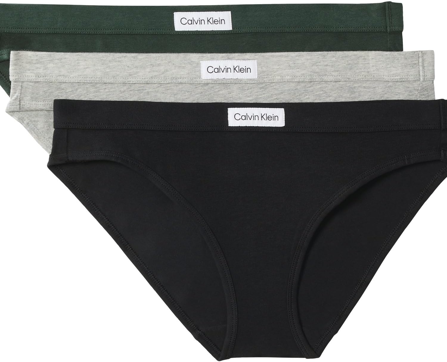 Женские трусики-бикини Calvin Klein Comfort Logo из хлопка и стретч-хлопка, 3 пары, Black/Grey Heather/Deep Forest
Женские трусики-бикини Calvin Klein Comfort Logo из хлопка и стретч-хлопка, 3 пары, Black/Grey Heather/Deep Forest