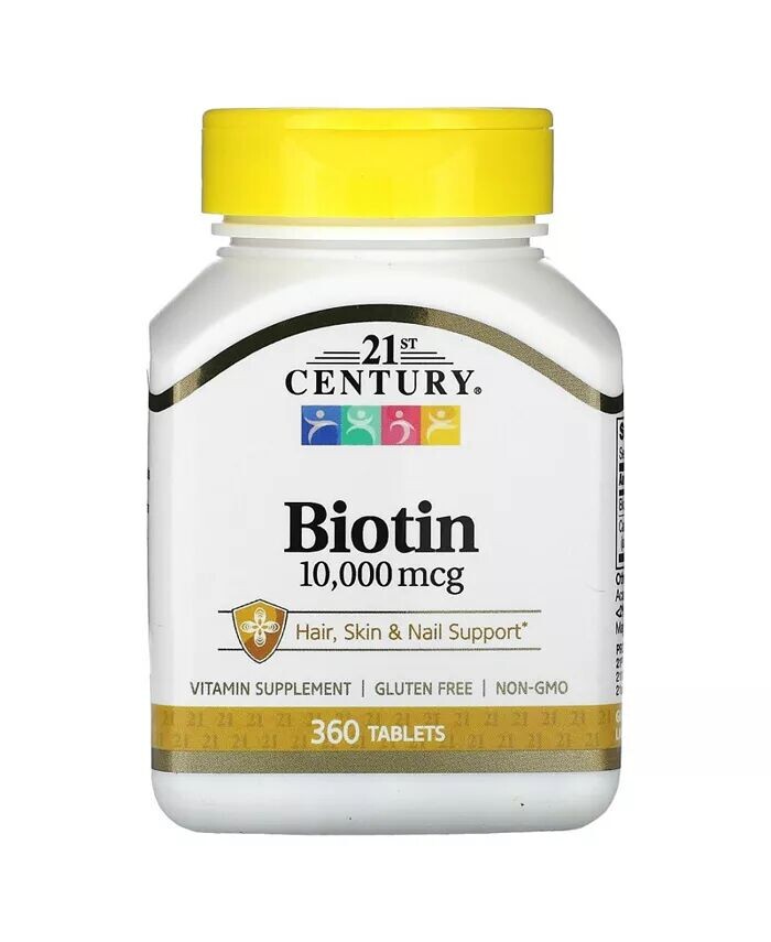 Биотин 10 000 мкг - 360 таблеток 21St Century
Биотин 10 000 мкг - 360 таблеток 21St Century