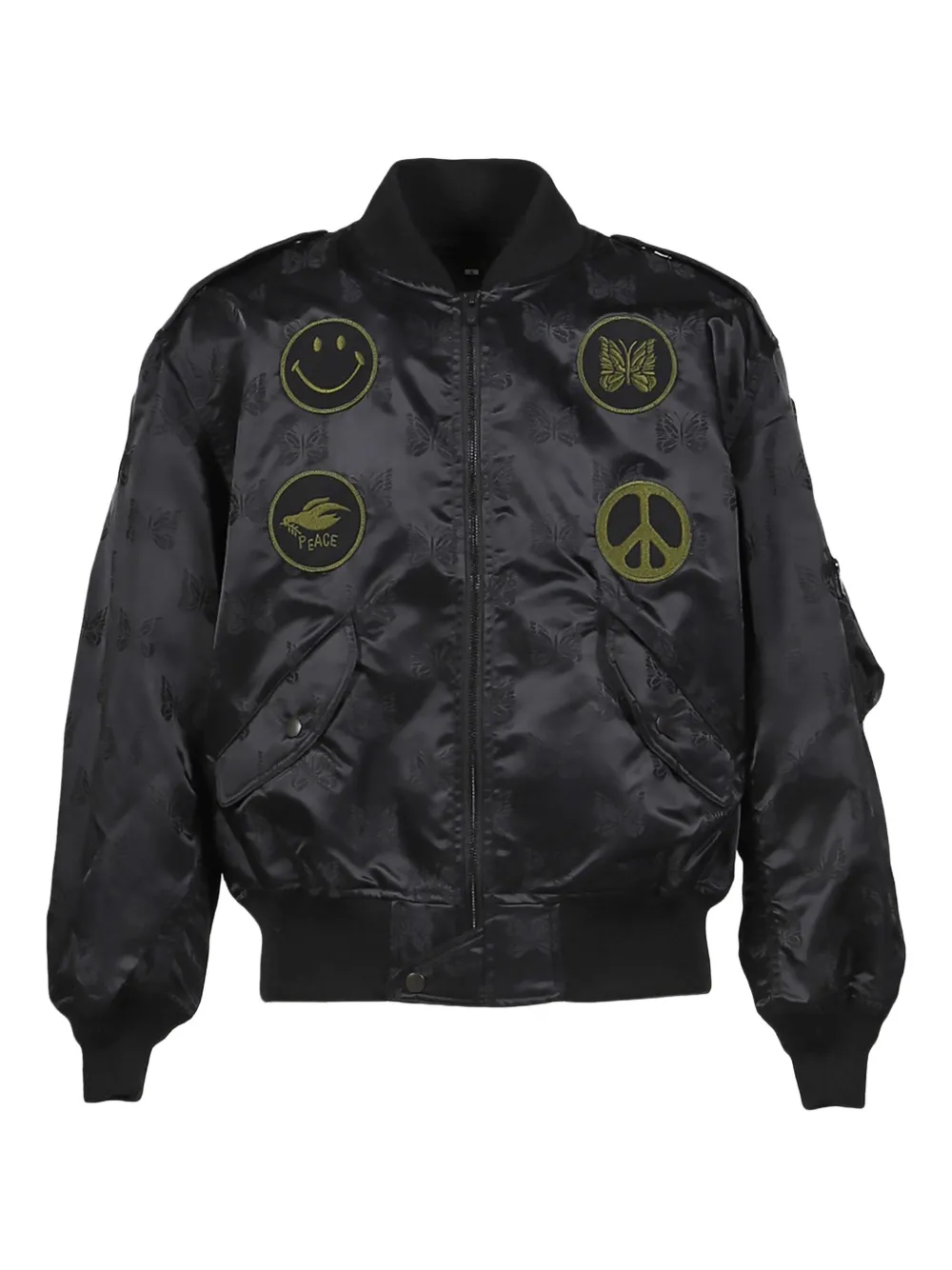 Бомбер с нашивками Needles, черный
Бомбер с нашивками Needles, черный
