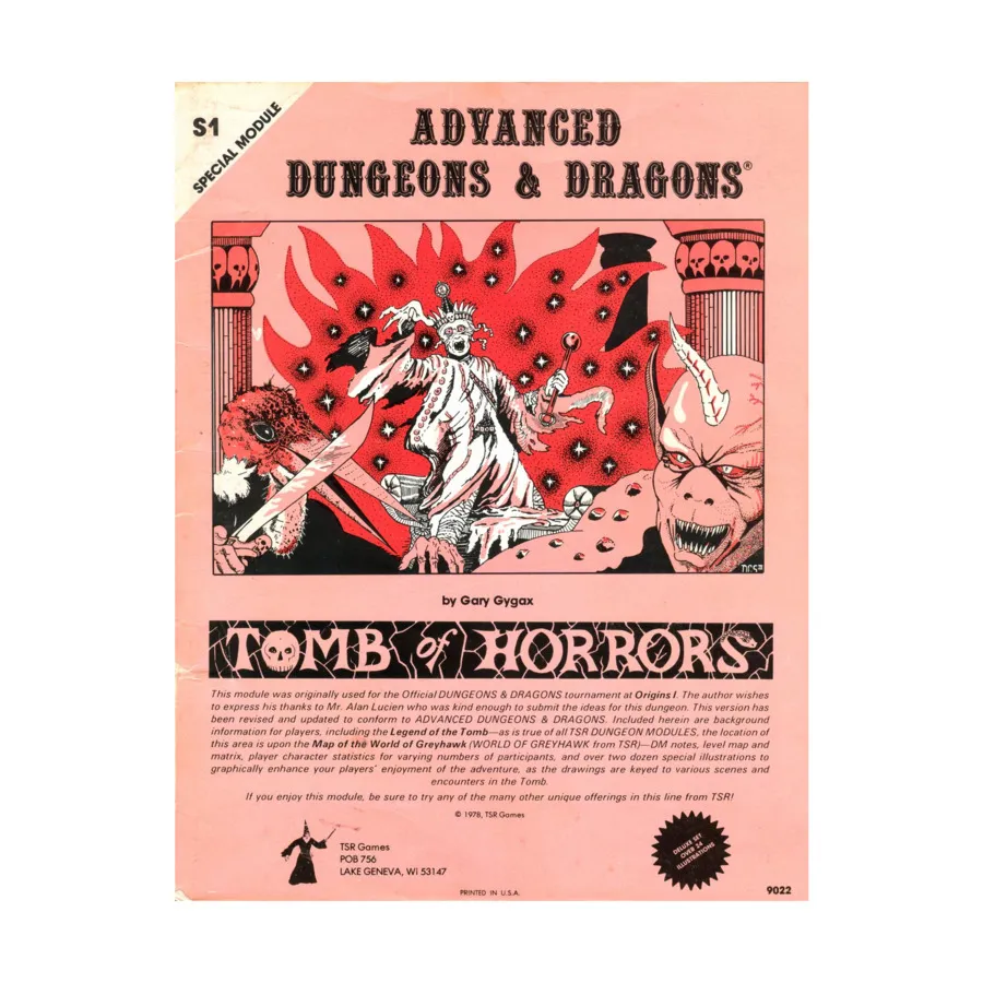 Модуль Tomb of Horrors (1st Printing, Pastel), Advanced Dungeons & Dragons (1st Edition) - Modules & Adventures - S Series
Модуль Tomb of Horrors (1st Printing, Pastel), Advanced Dungeons & Dragons (1st Edition) - Modules & Adventures - S Series