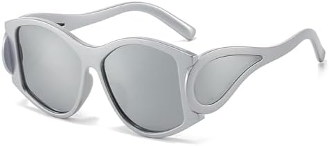 Панк-солнцезащитные очки для мужчин, большие солнцезащитные очки «кошачий глаз» для женщин, стимпанк-солнцезащитные очки, модные очки неправильной формы MTZJH, C4silver
Панк-солнцезащитные очки для мужчин, большие солнцезащитные очки «кошачий глаз» для женщин, стимпанк-солнцезащитные очки, модные очки неправильной формы MTZJH, C4silver