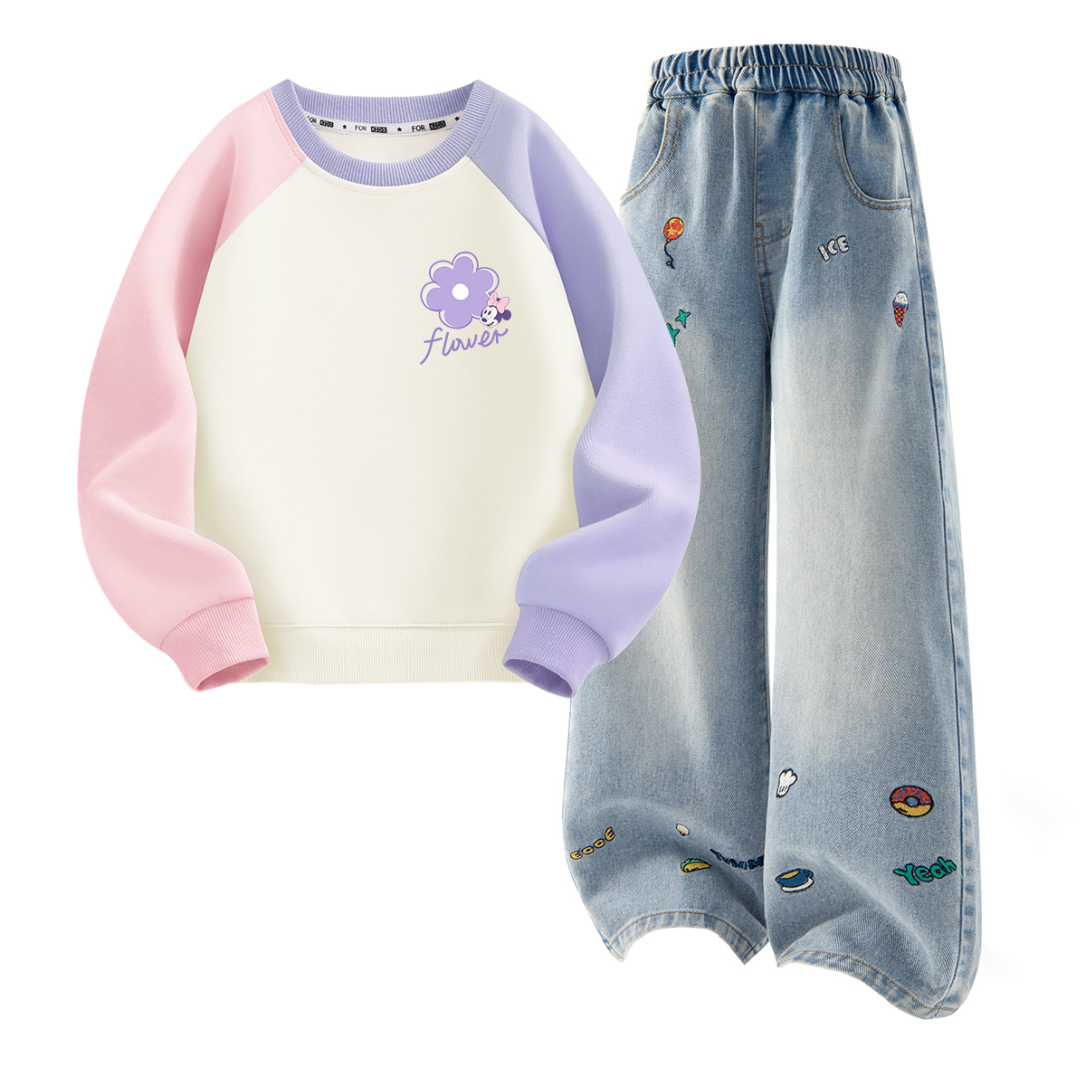 Детская повседневная спортивная одежда с круглым вырезом Moderate Disney, dior l'oréal k розовый фиолетовый+solid color denim синий
Детская повседневная спортивная одежда с круглым вырезом Moderate Disney, dior l'oréal k розовый фиолетовый+solid color denim синий