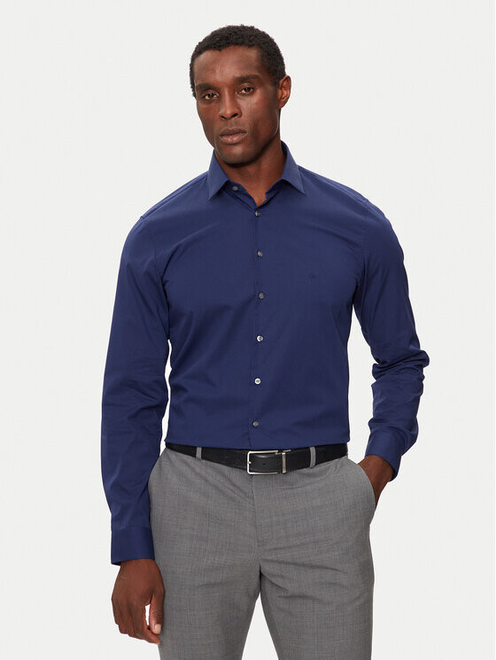 Рубашка узкого кроя Calvin Klein, синий 
Рубашка узкого кроя Calvin Klein, синий