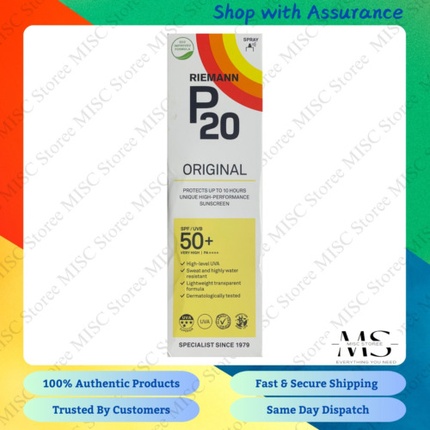 Солнцезащитный спрей P20 Original SPF 50+ 85ml UVA High Sun Protection
Солнцезащитный спрей P20 Original SPF 50+ 85ml UVA High Sun Protection