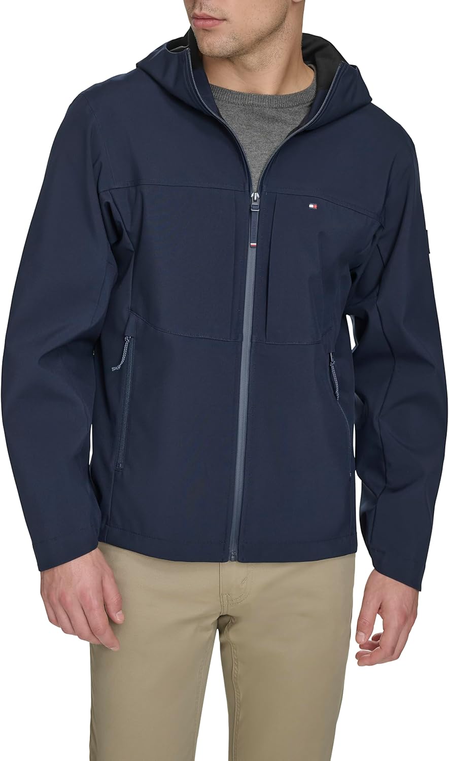 Tommy Hilfiger mens Мужская софтшелловая дождевая куртка Tommy Hilfiger, Navy
Tommy Hilfiger mens Мужская софтшелловая дождевая куртка Tommy Hilfiger, Navy