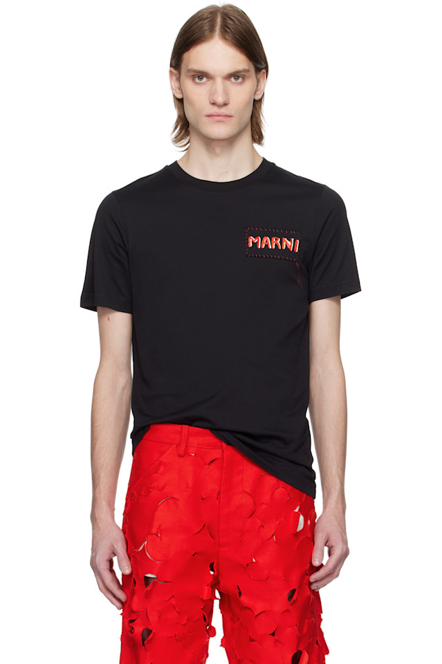 Футболка с круглым вырезом Marni, черный
Футболка с круглым вырезом Marni, черный