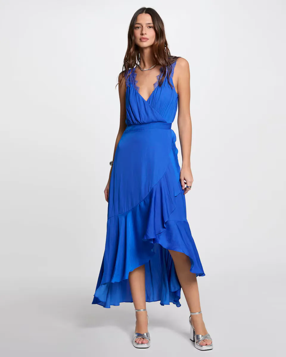 Длинное платье с оборками и кружевом Morgan, синий
Длинное платье с оборками и кружевом Morgan, синий