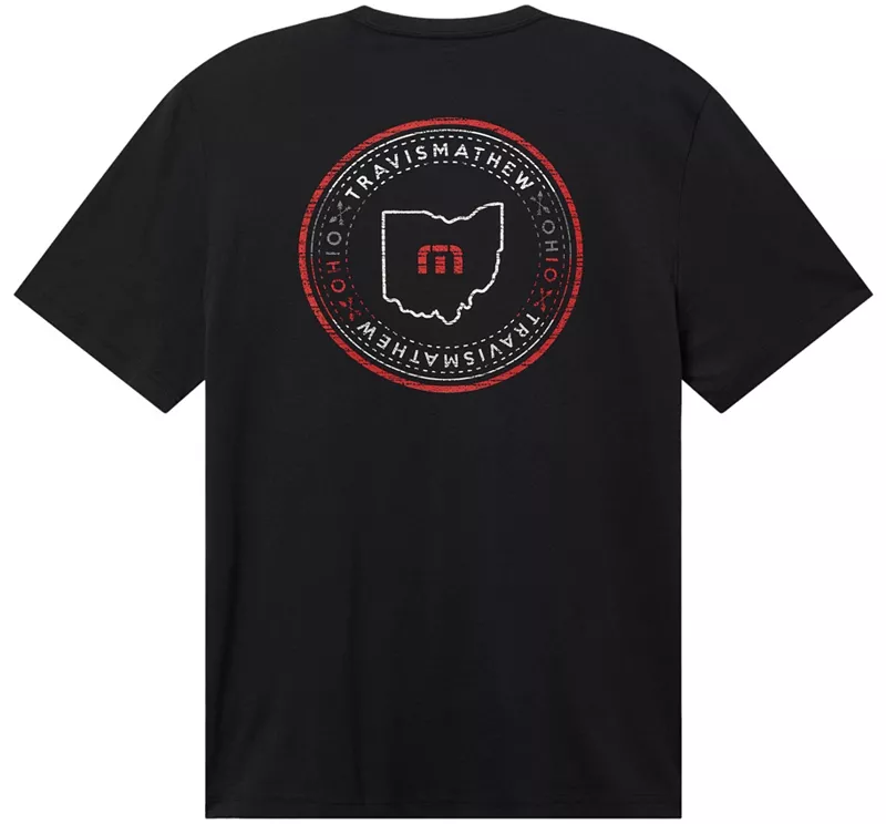 Мужская футболка для гольфа TravisMathew Cudi 2.0 OH State с графическим рисунком, черный
Мужская футболка для гольфа TravisMathew Cudi 2.0 OH State с графическим рисунком, черный