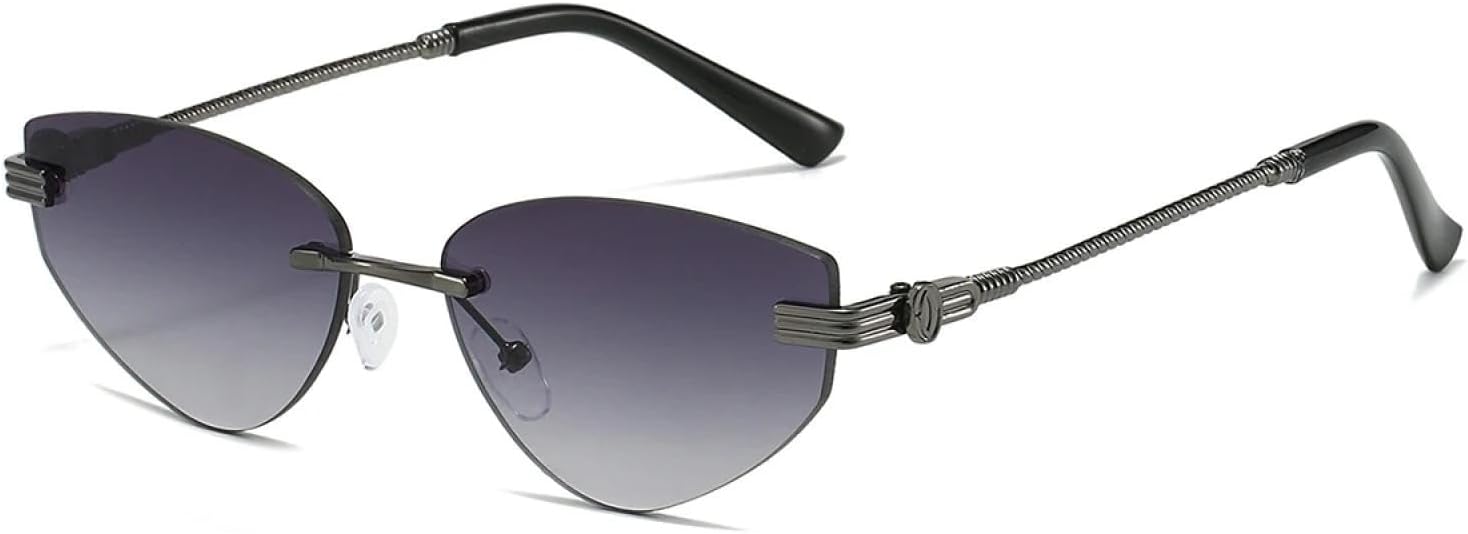 Солнцезащитные очки с защитой от УФ-излучения UV400 | Женские без оправы с металлическим градиентом | Линзы конфетных цветов для занятий спортом на открытом воздухе и вождения DSVIGF, Gun Gradient Grey
Солнцезащитные очки с защитой от УФ-излучения UV400 | Женские без оправы с металлическим градиентом | Линзы конфетных цветов для занятий спортом на открытом воздухе и вождения DSVIGF, Gun Gradient Grey