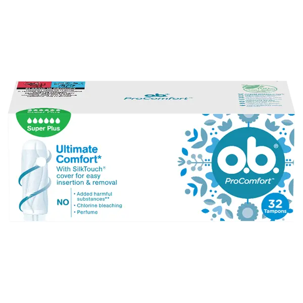 Гигиенические тампоны Super plus, 32 шт./1 упаковка. O.B. Procomfort
Гигиенические тампоны Super plus, 32 шт./1 упаковка. O.B. Procomfort