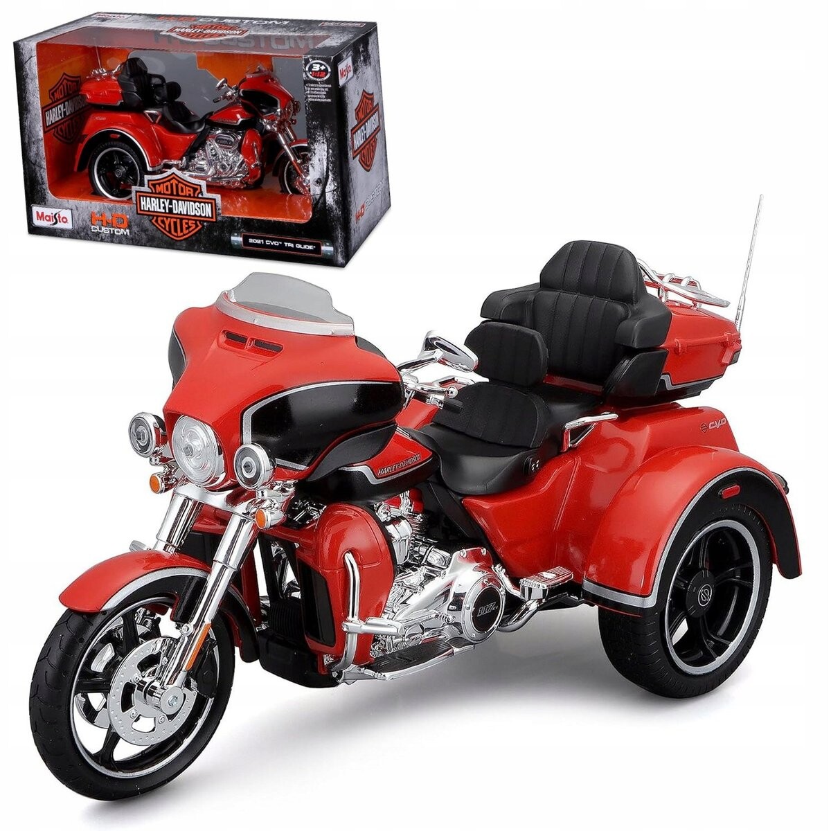 Модель Harley Davidson 2021 Cvo Tri Glide Масштаб 1:12 Maisto Orange
Модель Harley Davidson 2021 Cvo Tri Glide Масштаб 1:12 Maisto Orange