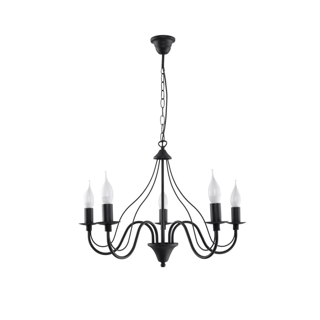 Люстра E14 Ø 60 см Черная металлическая люстра в деревенском стиле Licht-Erlebnisse, черный
Люстра E14 Ø 60 см Черная металлическая люстра в деревенском стиле Licht-Erlebnisse, черный