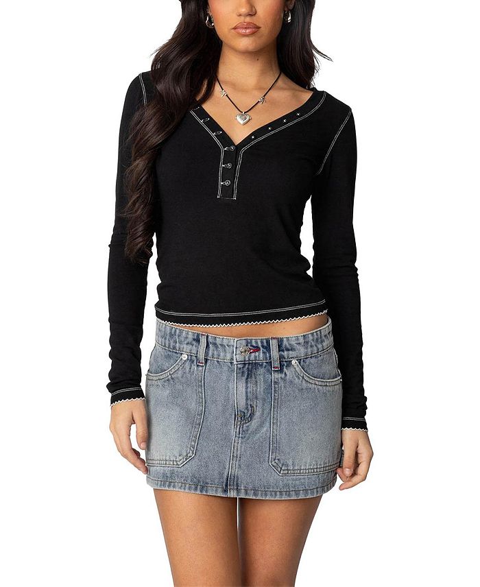 Яэль Хенли с контрастной строчкой Edikted, черный
Яэль Хенли с контрастной строчкой Edikted, черный