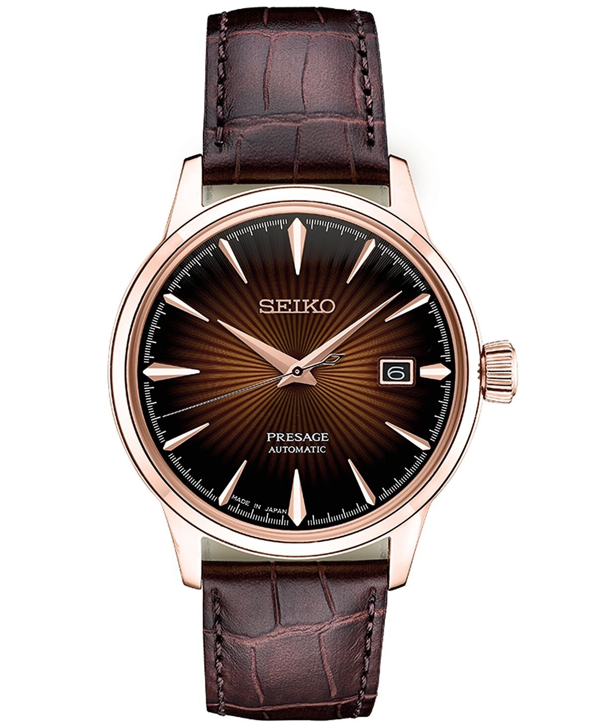Мужские автоматические часы Presage с коричневым кожаным ремешком, 40,5 мм Seiko
Мужские автоматические часы Presage с коричневым кожаным ремешком, 40,5 мм Seiko