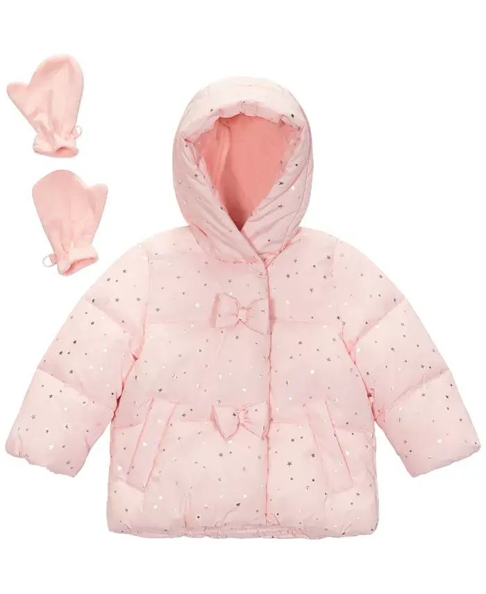 Детский комплект для девочек: утепленная куртка и варежки с принтом звезд из фольги S Rothschild & Co, розовый
Детский комплект для девочек: утепленная куртка и варежки с принтом звезд из фольги S Rothschild & Co, розовый