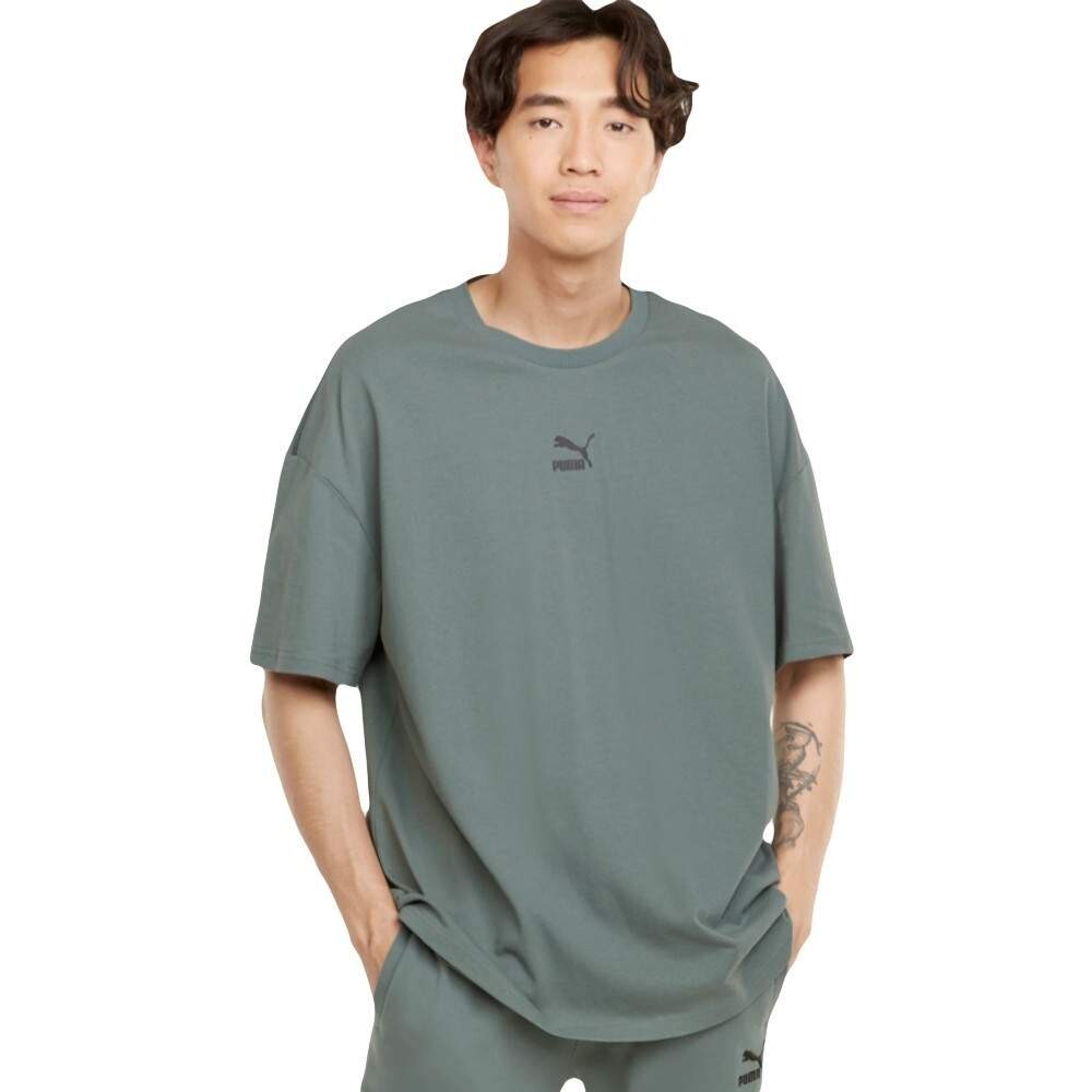 Футболка классическая футболка свободного кроя Puma, зеленый 
Футболка классическая футболка свободного кроя Puma, зеленый
