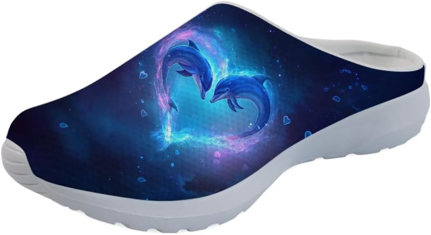 Кроссовки-мюли Forchrinse Blue Cow для женщин, без задника, с сеткой, на платформе, удобные домашние, и спортивные тапочки, Neon Dolphin
Кроссовки-мюли Forchrinse Blue Cow для женщин, без задника, с сеткой, на платформе, удобные домашние, и спортивные тапочки, Neon Dolphin