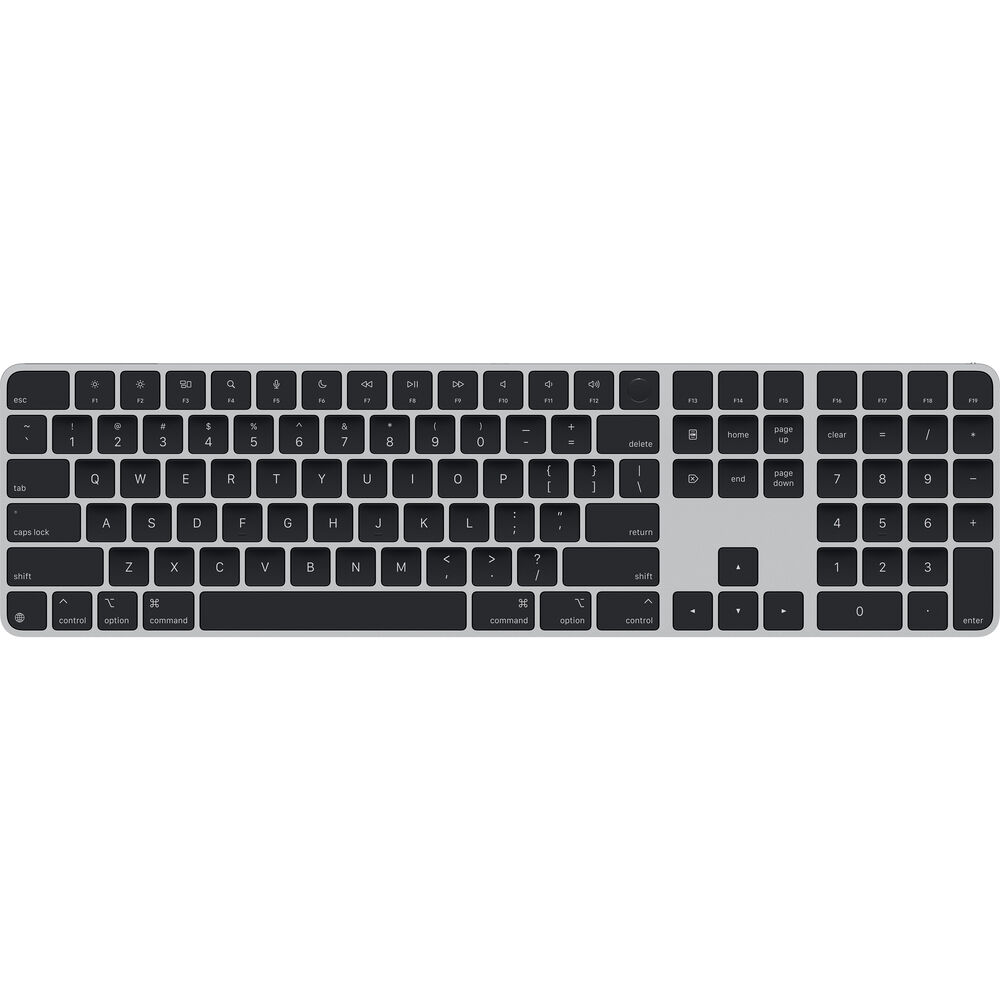 Клавиатура Apple Magic Keyboard с Touch ID и цифровой панелью (USB-C, черные клавиши)
Клавиатура Apple Magic Keyboard с Touch ID и цифровой панелью (USB-C, черные клавиши)
