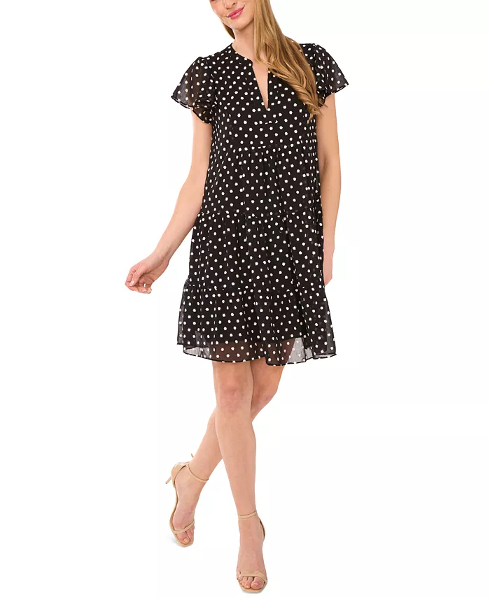 Женское мини-платье с V-образным вырезом и расклешенными рукавами CeCe, черный
Женское мини-платье с V-образным вырезом и расклешенными рукавами CeCe, черный