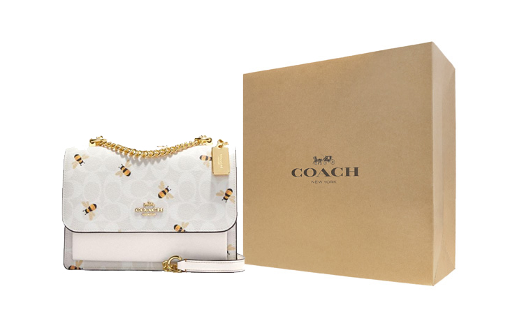 COACH Кожаная сумка-баул на холсте малого размера с наплечным ремнем через плечо для женщин ледниково-белого цвета 
COACH Кожаная сумка-баул на холсте малого размера с наплечным ремнем через плечо для женщин ледниково-белого цвета