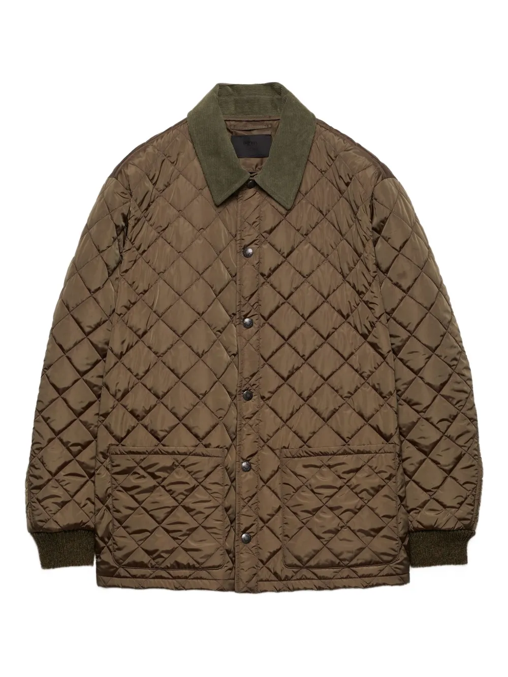 Стеганая куртка с вельветовым воротником Prada, коричневый
Стеганая куртка с вельветовым воротником Prada, коричневый