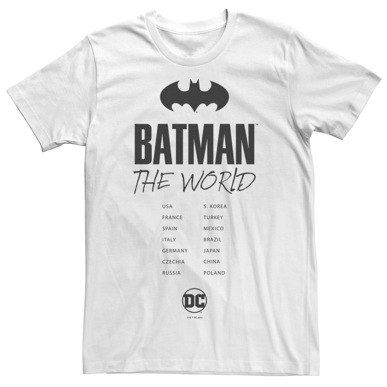 Мужская белая футболка с логотипом Batman: The World Bat Licensed Character, Белый, Мужская белая футболка с логотипом Batman: The World Bat Licensed Character
Мужская белая футболка с логотипом Batman: The World Bat Licensed Character, Белый, Мужская белая футболка с логотипом Batman: The World Bat Licensed Character
