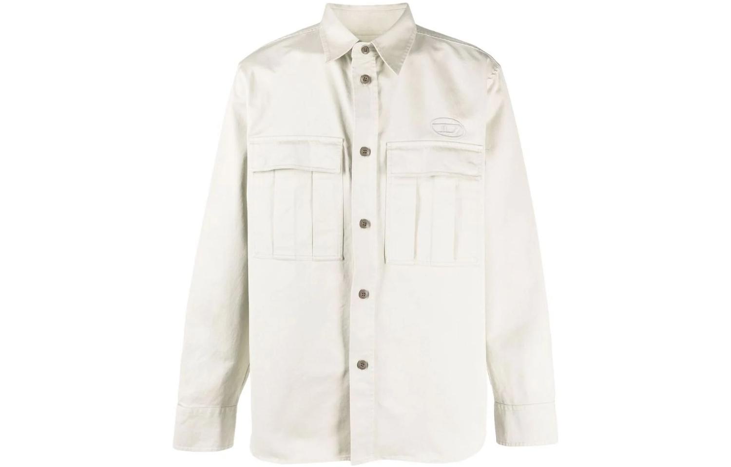 Diesel Мужская рубашка с белыми лацканами, средней длины
Diesel Мужская рубашка с белыми лацканами, средней длины