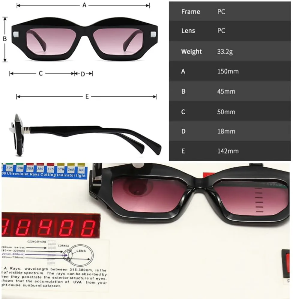 Солнцезащитные очки Polygon Cat Eye для женщин, градиентные линзы, защита от УФ-излучения UV400, модные солнцезащитные очки с заклепками MTZJH, Black Purple Pink
Солнцезащитные очки Polygon Cat Eye для женщин, градиентные линзы, защита от УФ-излучения UV400, модные солнцезащитные очки с заклепками MTZJH, Black Purple Pink