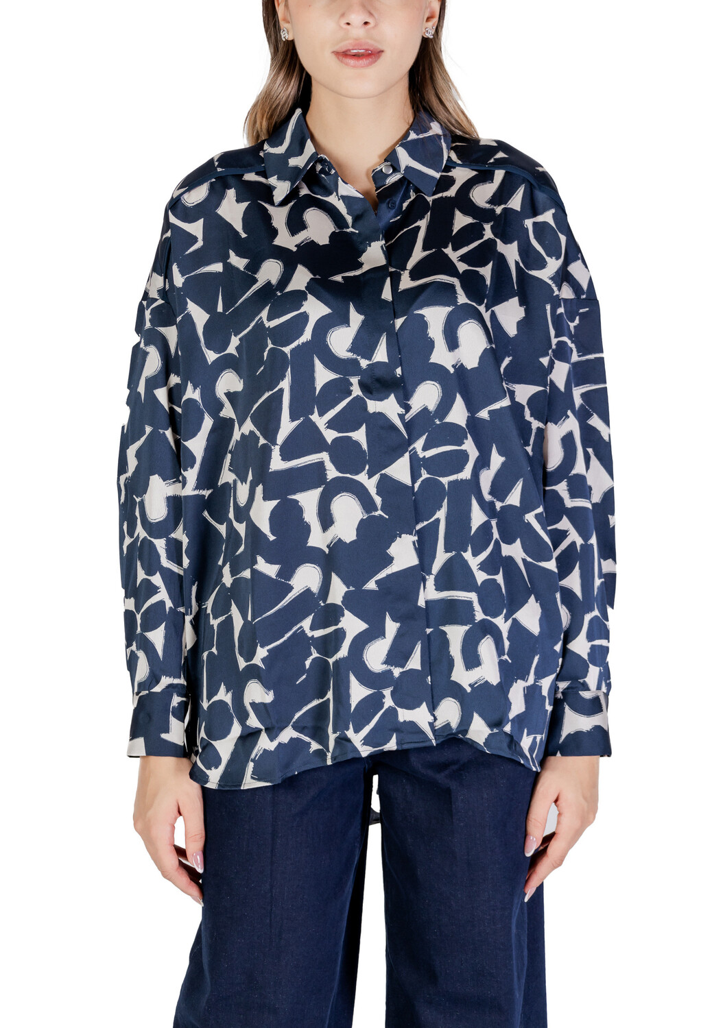 Рубашка ICHI с геометрическим рисунком, синий
Рубашка ICHI с геометрическим рисунком, синий