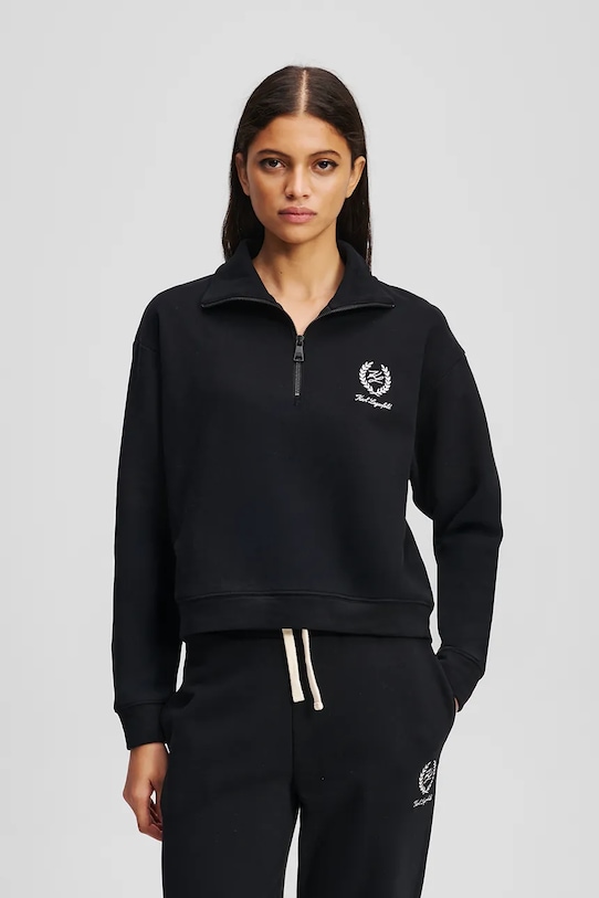 Хлопковая толстовка Karl Lagerfeld, черный 
Хлопковая толстовка Karl Lagerfeld, черный