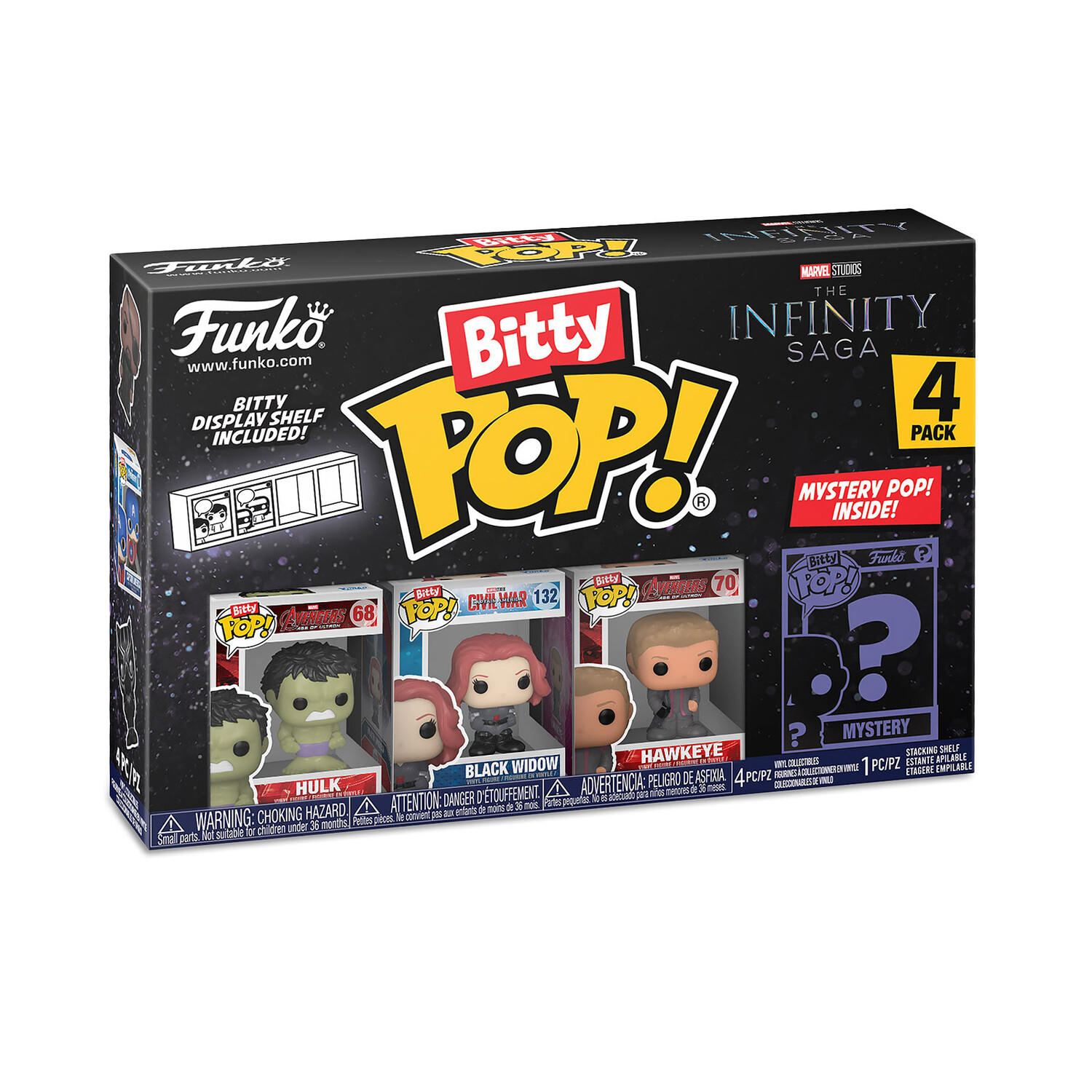 Marvel - Набор из 4 фигурок Funko Bitty Pop, серия 3
Marvel - Набор из 4 фигурок Funko Bitty Pop, серия 3