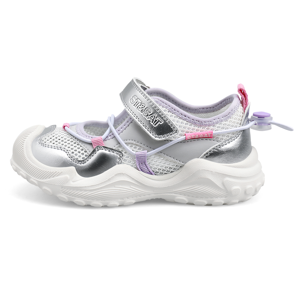 Сандалии детские, противоскользящие, износостойкие, дышащие, быстросохнущие, с низким верхом ST&SAT KIDS, серебряный/фиолетовый
Сандалии детские, противоскользящие, износостойкие, дышащие, быстросохнущие, с низким верхом ST&SAT KIDS, серебряный/фиолетовый