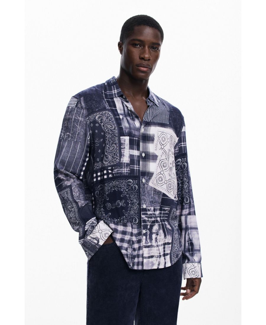 Мужская рубашка с узором пейсли Desigual, Dark blue
Мужская рубашка с узором пейсли Desigual, Dark blue
