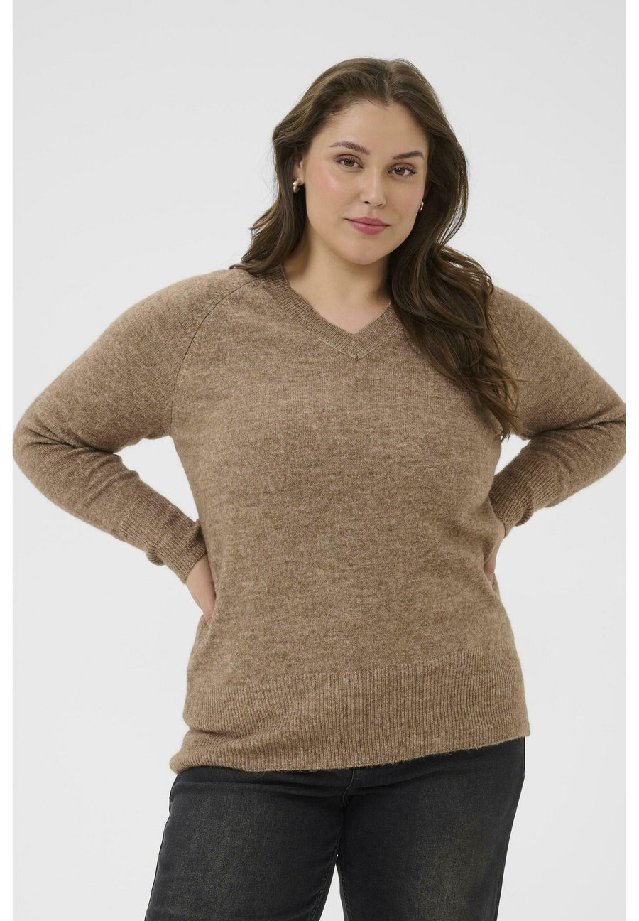 Джемпер Kaffe Curve V-NECK, Toasted Coconut Melange/Mottled Brown
Джемпер Kaffe Curve V-NECK, Toasted Coconut Melange/Mottled Brown